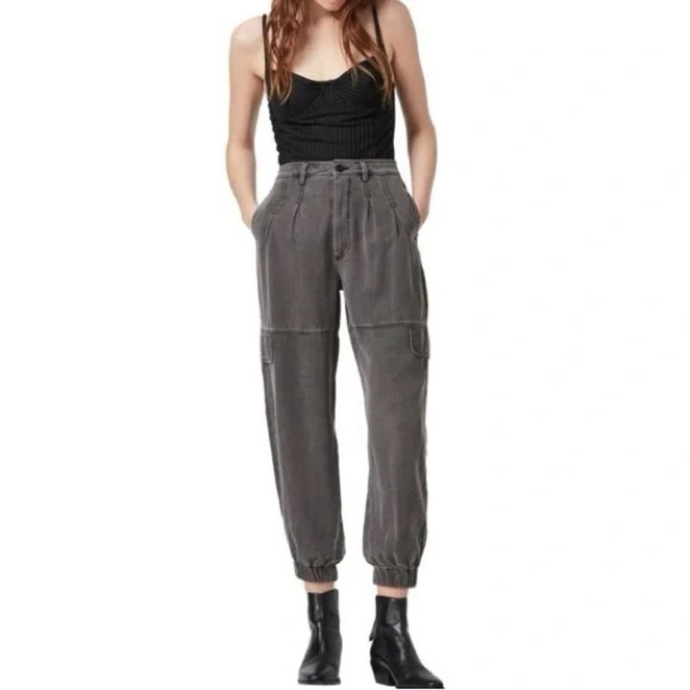 All Saints Lira crop pants in grey